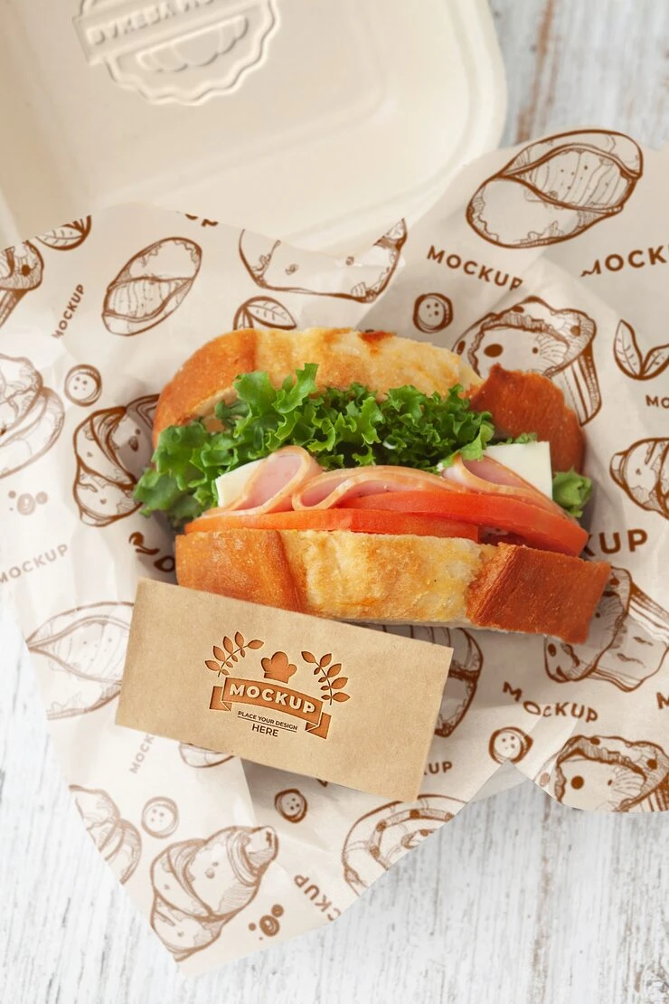 Papel para embrulhar sanduíche