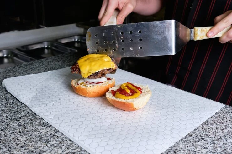 Papel laminado para hamburguer