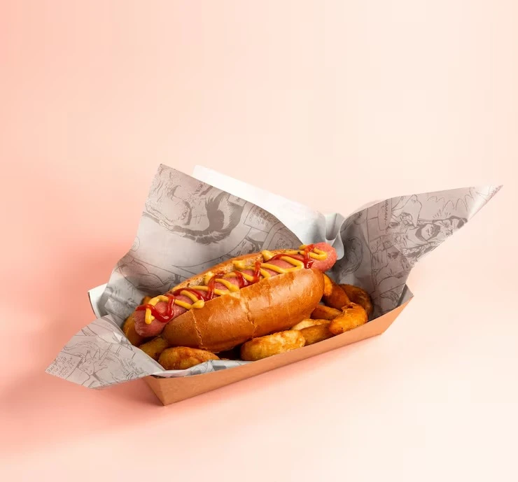 Papel manteiga para hot dog